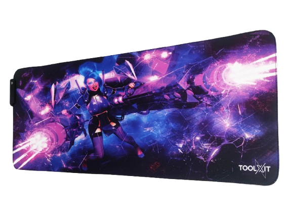X-Pad Gauntled Girl RGB Gaming Mauspad 800x300mm