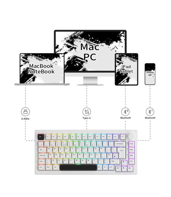 AKKO 5075B Plus VIA ISO Mechanical Keyboard – Kabellose Vielseitigkeit trifft Custom-Power