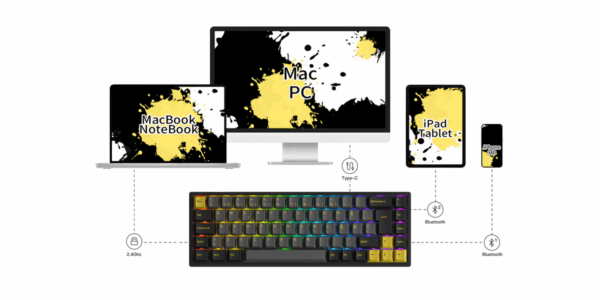 AKKO Black & Gold 3068B Plus ISO DE – Kompakte mechanische Tastatur mit Premium-Design