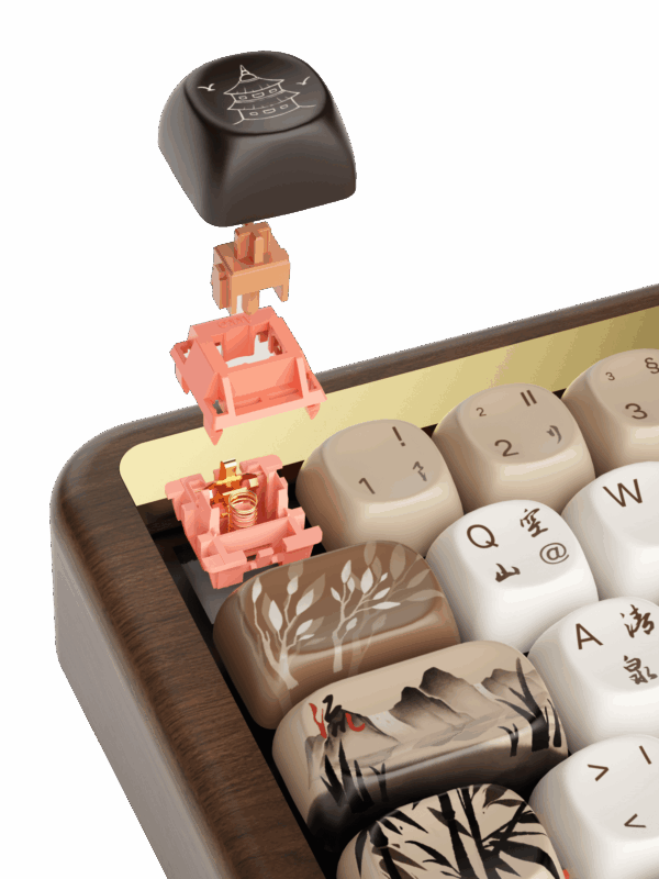 AKKO MU01 Mountain Seclusion – Mechanische Holztastatur – Eleganz trifft Performance