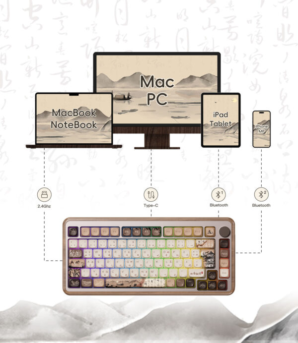 AKKO MU02 Wooden Keyboard – Premium mechanische Holztastatur mit Charakter